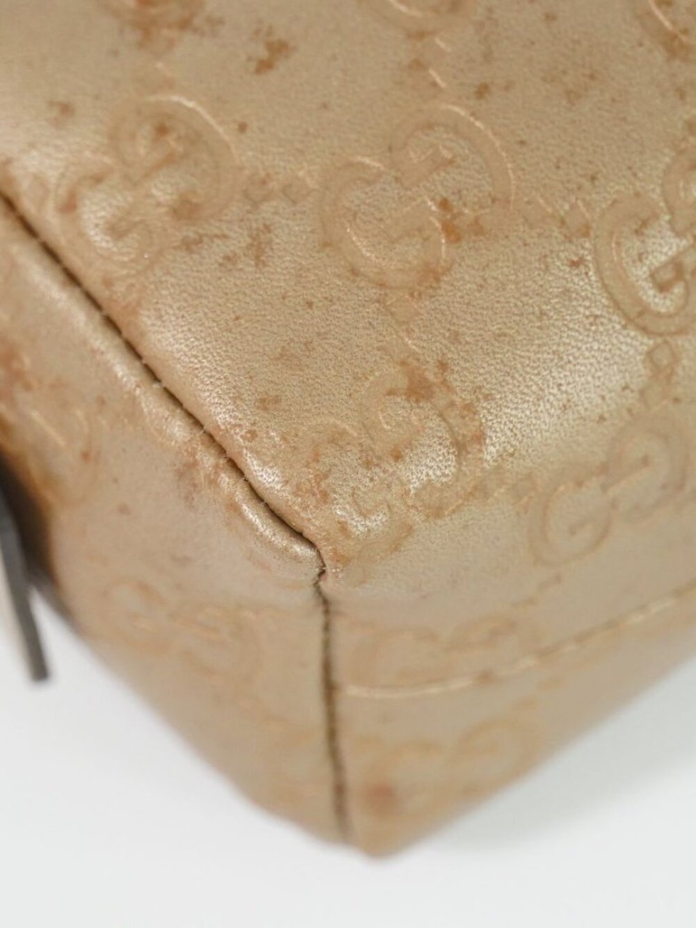 Gucci Guccissima Leather Pouch Case Pink Beige - Picture 6 of 9